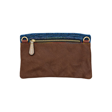 Blue Sparkle Plaid Minilie Clutch Bag