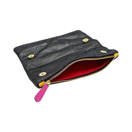 Blue Sparkle Plaid Minilie Clutch Bag