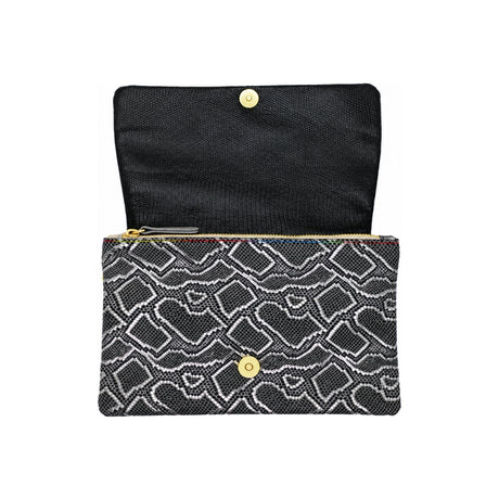 Blue & Snake Print Surf & Turf Clutch Bag