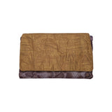 Ebarrito Plum Jacquard Surf & Turf Leather Clutch Bag
