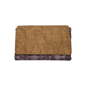 Ebarrito Plum Jacquard Surf & Turf Leather Clutch Bag