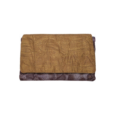 Ebarrito Plum Jacquard Surf & Turf Leather Clutch Bag