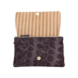 Plum Jacquard Surf & Turf Clutch Bag