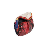 Red Snake Print & Navy Tight Rope Dancer Clutch