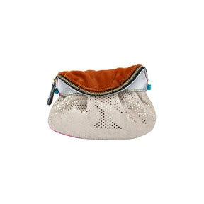 Ebarrito Sparkling Pink Tight Rope Dancer Leather Clutch