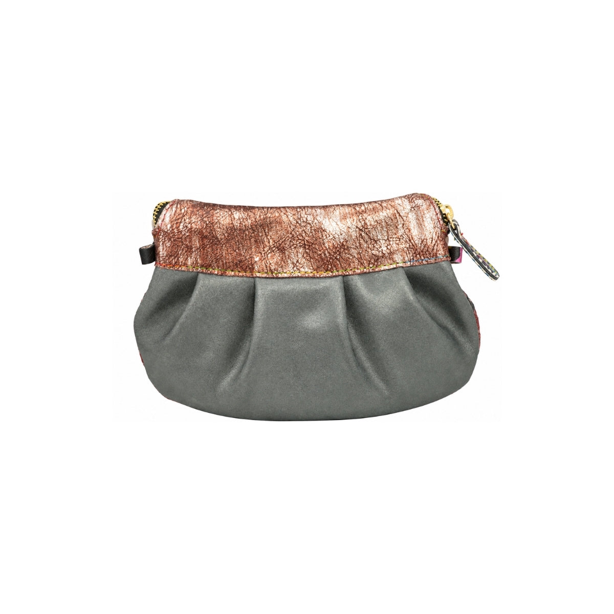Red Snake Print & Grey Tight Rope Dancer Clutch