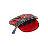Red Snake Print & Grey Tight Rope Dancer Clutch