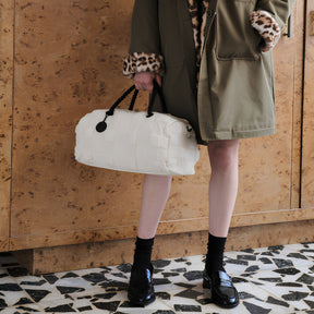 Alex.Max Ivory Puffer Bowling Bag