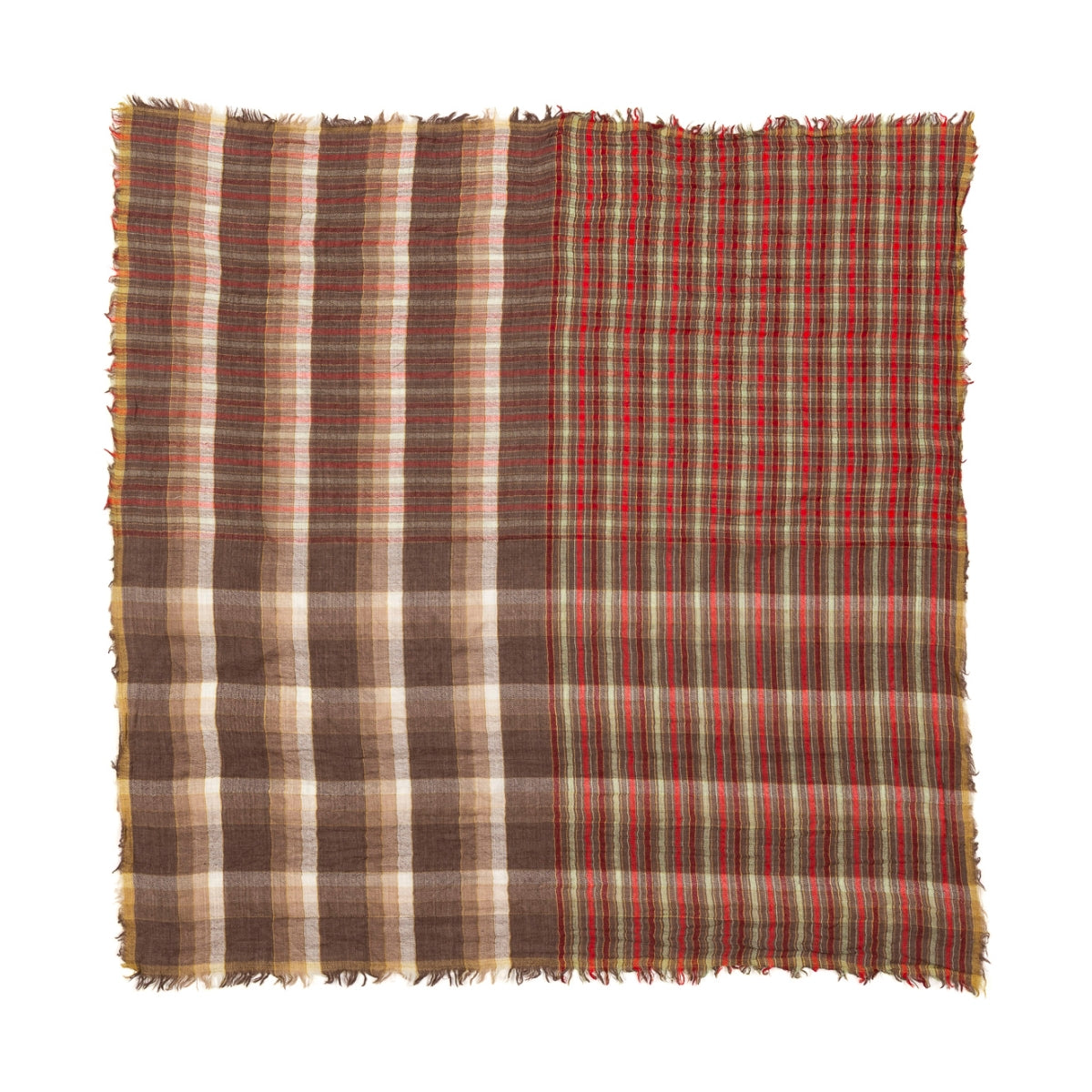 Brown Plaid Scarf