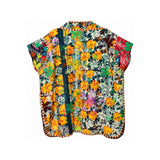 Vintage Floral Quilted Kantha Vest