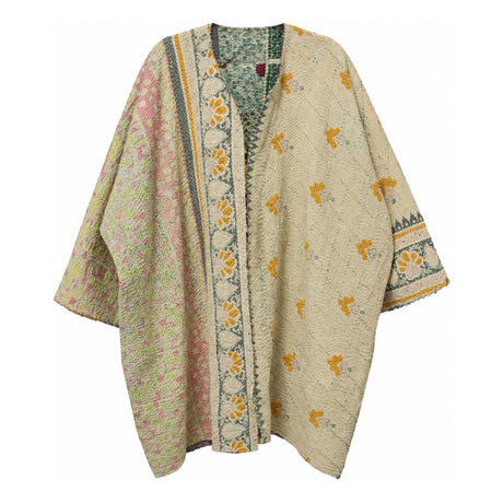Vintage Striped Quilted Kantha Reversible Jacket