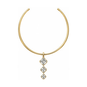 Romy Collection Three Stone Drop Choker