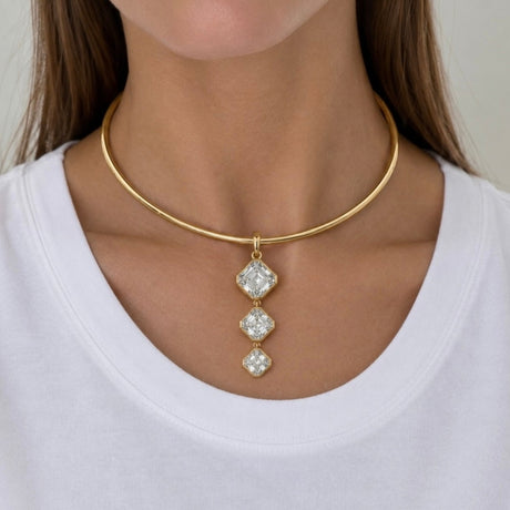 Three Stone Drop Choker