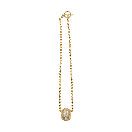 Romy Collection Cylinder Charm Ball Chain Necklace