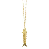 Romy Collection Gold Fish Paperclip Chain Necklace