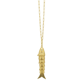 Romy Collection Gold Fish Paperclip Chain Necklace
