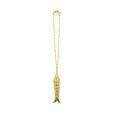 Gold Fish Paperclip Chain Necklace