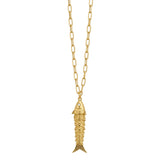 Romy Collection Gold Fish Large Paperclip Chain Necklace