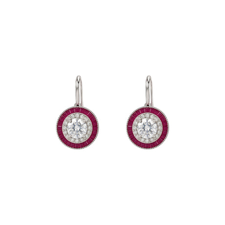 Romy Collection Pink Halo Drop Earrings