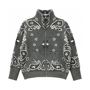You & Eye Dark Grey Bandana Zip Jacket