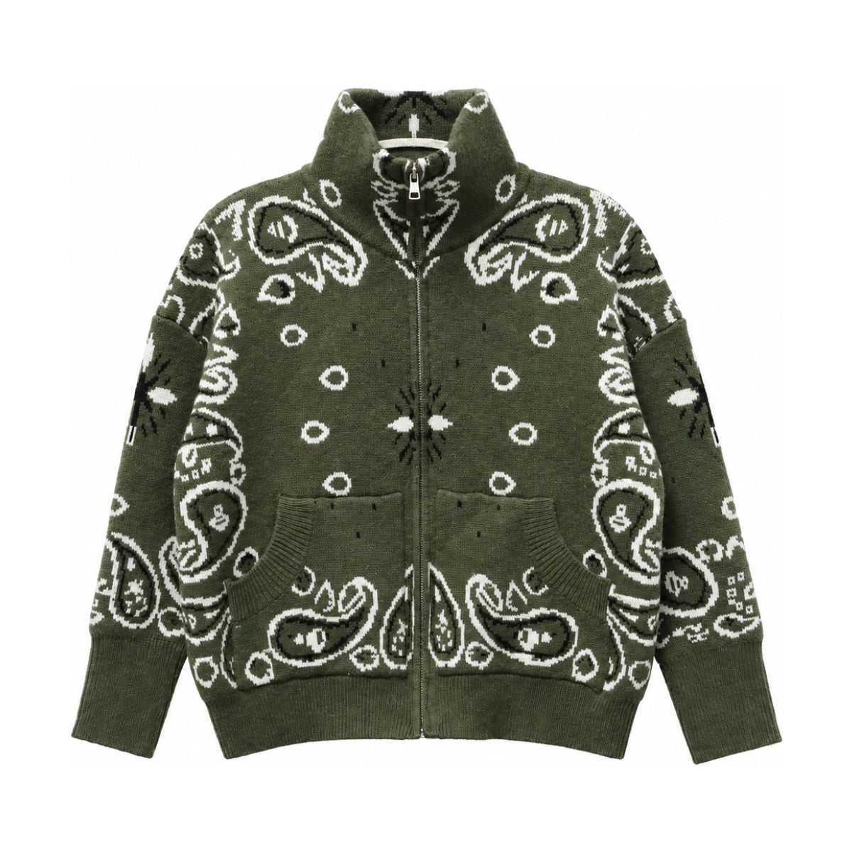 You & Eye Khaki Bandana Zip Jacket