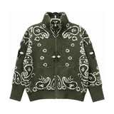 You & Eye Khaki Bandana Zip Jacket