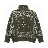 Khaki Bandana Zip Jacket