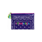 Mellow Purple Vitamin Sea Embroidered PVC Bandana Pouch | Boom & Mellow