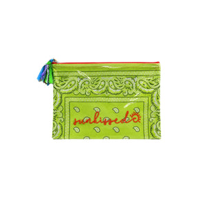 Mellow Neon Green Sunkissed Embroidered PVC Bandana Pouch | Boom & Mellow