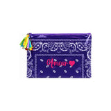 Mellow Purple Amour Embroidered PVC Bandana Pouch | Boom & Mellow