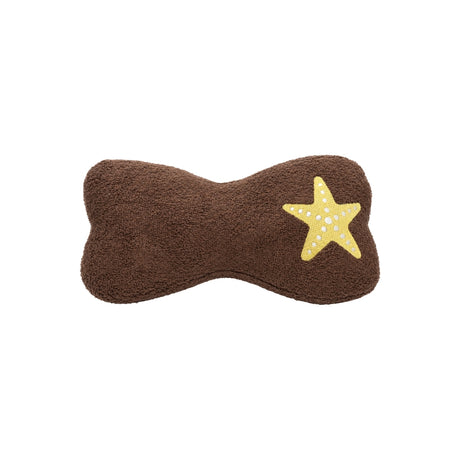 Mellow Starfish Embroidered Dark Brown Beach Pillow | Boom & Mellow