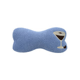 Mellow Espresso Martini Embroidered Blue Beach Pillow | Boom & Mellow
