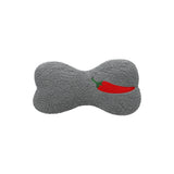 Mellow Red Chilli Embroidered Grey Beach Pillow | Boom & Mellow