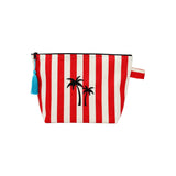 Mellow Red Striped Palm Tree Embroidered Pouch | Boom & Mellow