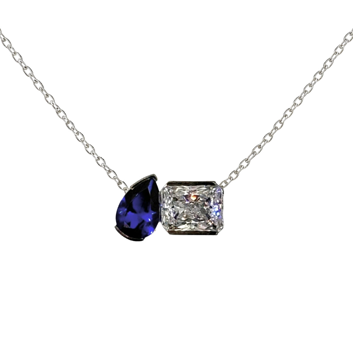 Chant Arzo Duality Blue Sapphire & CZ Necklace