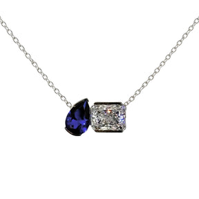 Chant Arzo Duality Blue Sapphire & CZ Necklace