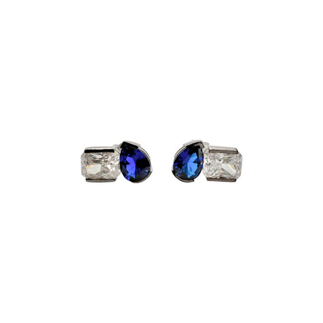 Chant Arzo Duality Blue Sapphire & CZ Earrings