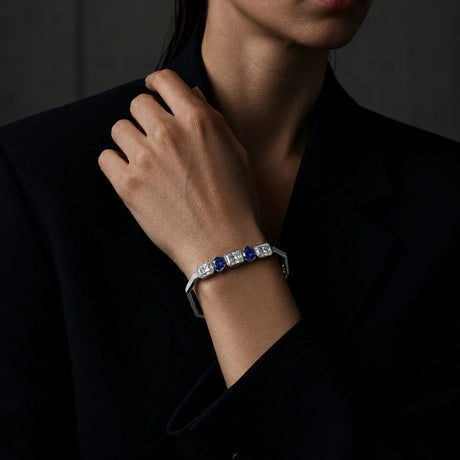 Duality Blue Sapphire & CZ Bracelet