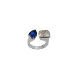 Chant Arzo Duality Blue Sapphire & CZ Ring