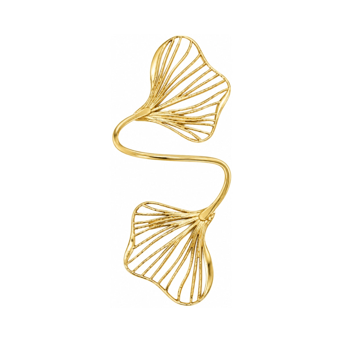 Double Ginkgo Leaf Cuff Bracelet