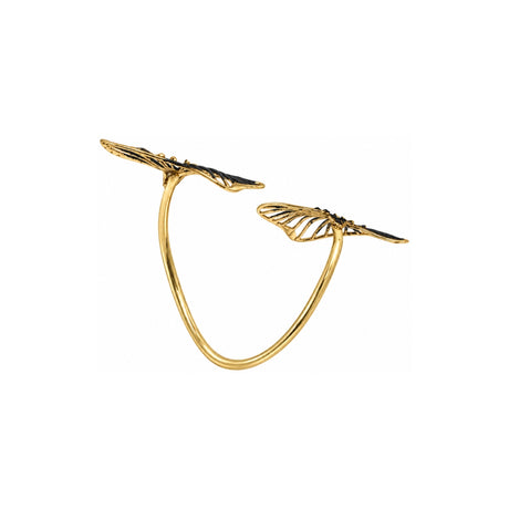 Double Ginkgo Leaf Cuff Bracelet