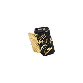 Tina Kotsoni Ginkgo Ring with Black Enamel | Boom & Mellow