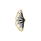 Tina Kotsoni Ginkgo Leaf Ring with Black Enamel | Boom & Mellow