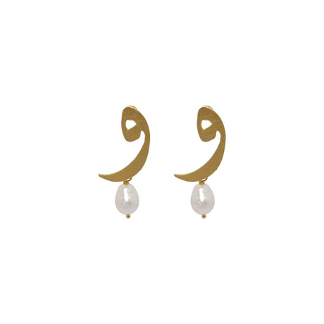 Arabic Initial Earrings