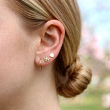 Silver Bumble Bee Stud Earrings