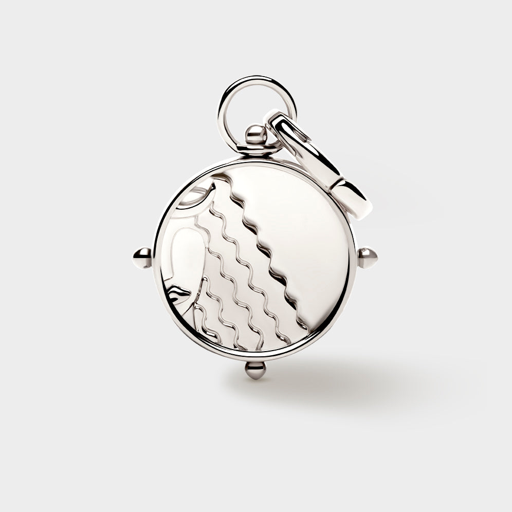 Silver Double-Sided Zodiac Charm