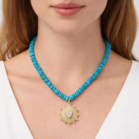 Rachel Reinhardt Turquoise Knotted Necklace