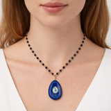 Rachel Reinhardt Lapiz Lazuli and Aqua Necklace