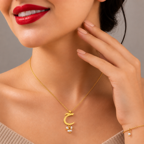 Arabic Ain Letter Necklace
