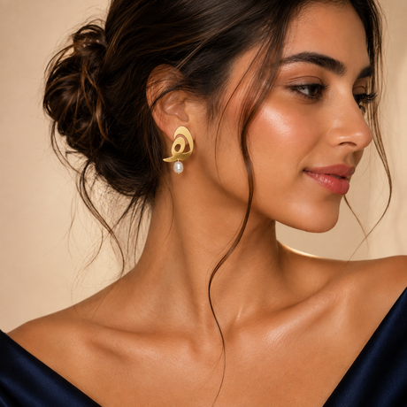 Arabic Initial Earrings